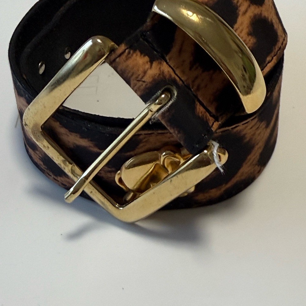 Leopard Print Belt with Gold Elephant Accent. 28/70 - Picture 3 of 7